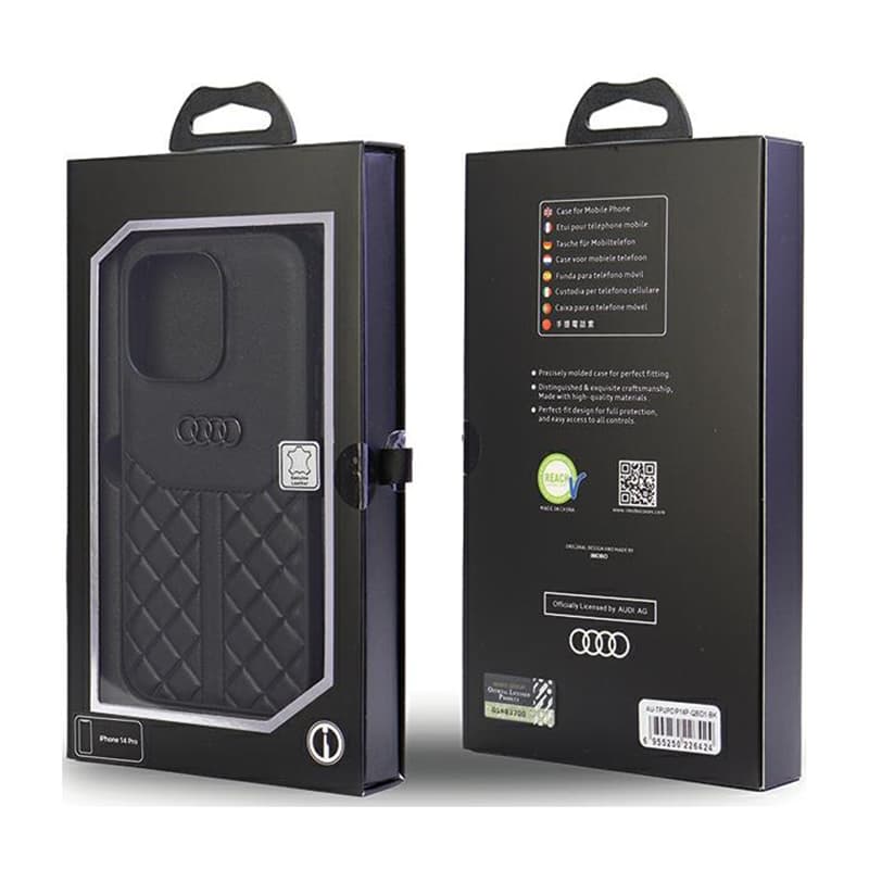 Audi Genuine Leather - Case for iPhone 14 Pro (Black) 7