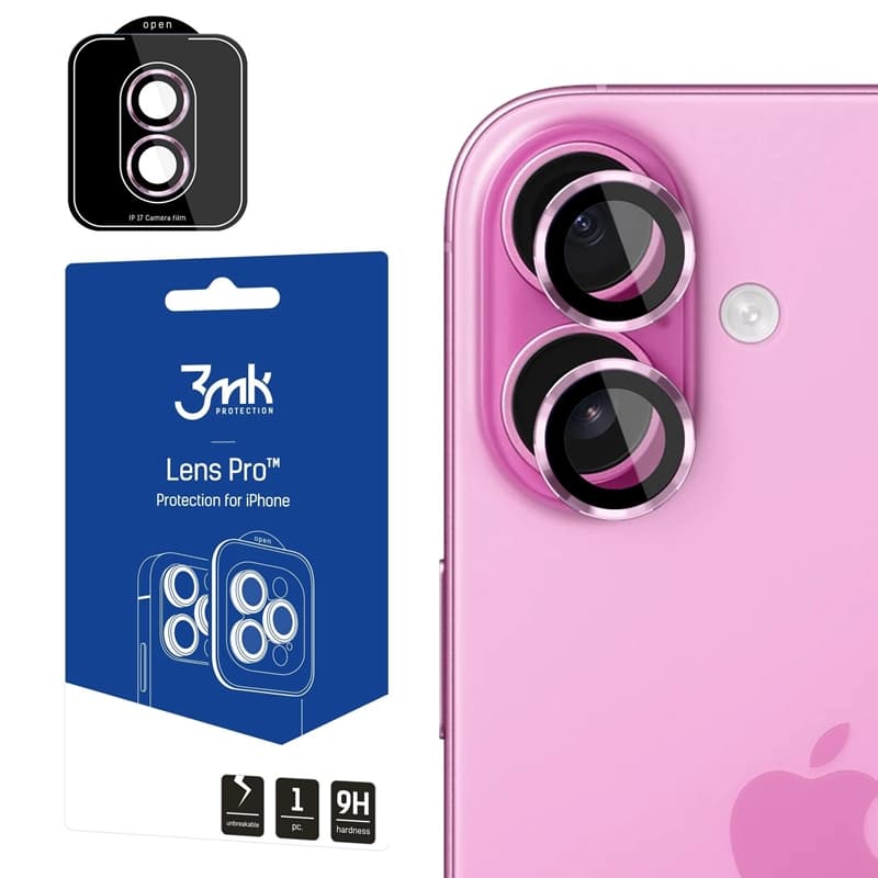 3mk Lens Protection Pro - Camera Lens Glass for iPhone 17 (Light Purple)