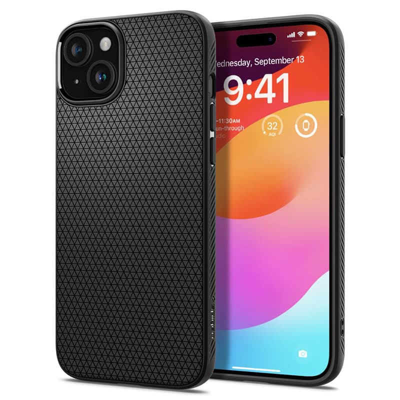 Spigen Liquid Air - Case for iPhone 15 (Matte Black) 1