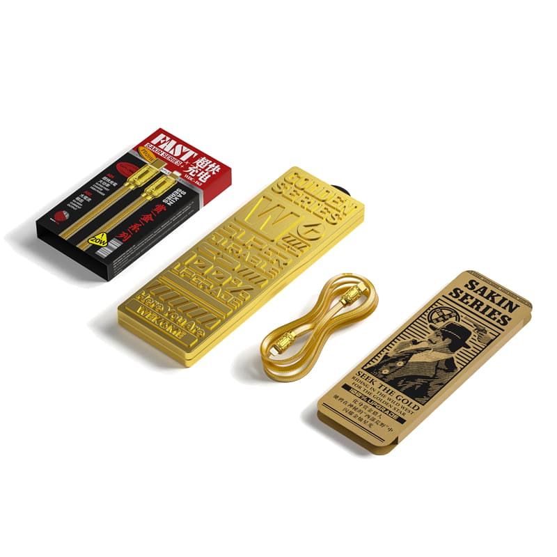 WEKOME WDC-163 Sakin Series - USB-C to Lightning PD 20W connecting cable 1 m (Gold) 2