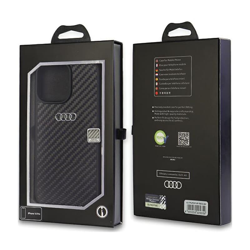 Audi Carbon Fiber - Case for iPhone 14 Pro (Black) 3