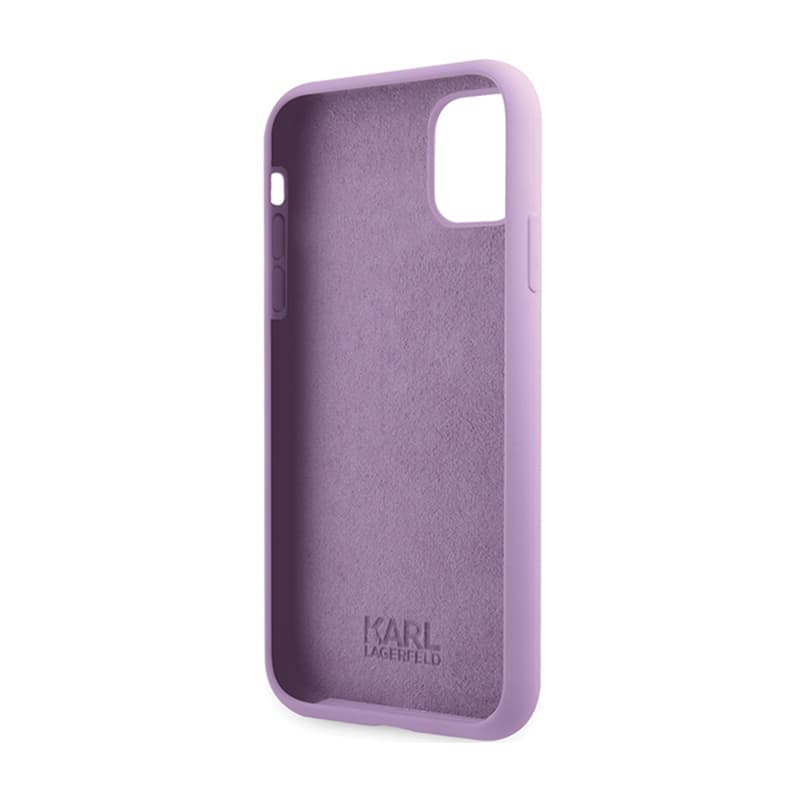 Karl Lagerfeld Silicone Signature - Case for iPhone 11 (Purple) 7