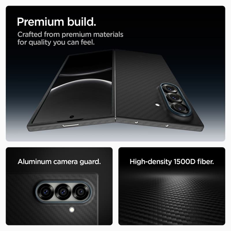 Spigen Airskin Aramid - Case for Samsung Galaxy Z Fold 7 (Black) 3