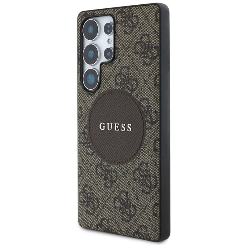 Guess 4G Round Patch Classic Logo MagSafe - Case for Samsung Galaxy S25 Ultra (brown) 2