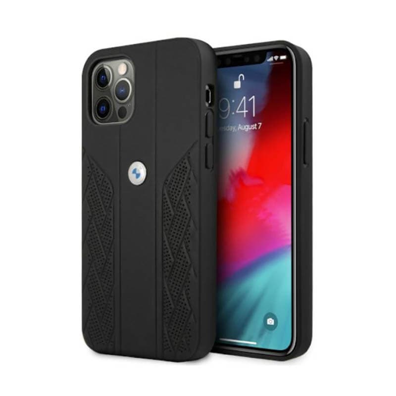 BMW Leather Curve Perforate - Case for iPhone 12 / iPhone 12 Pro (Black) 1