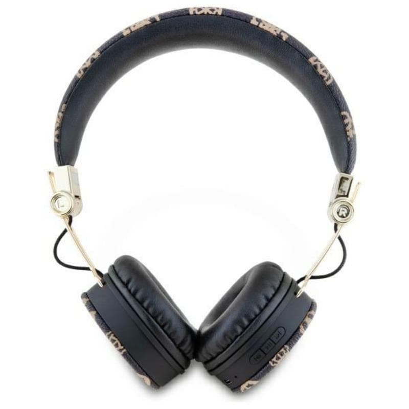 Guess Peony Script Round Shape - Wireless Over-Ear Bluetooth ENC Headphones (Black) 3