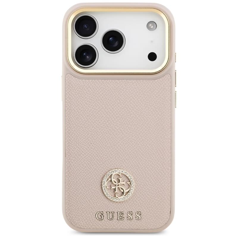 Guess Grained Strass Logo MagSafe - Case iPhone 17 Pro (pink) 3