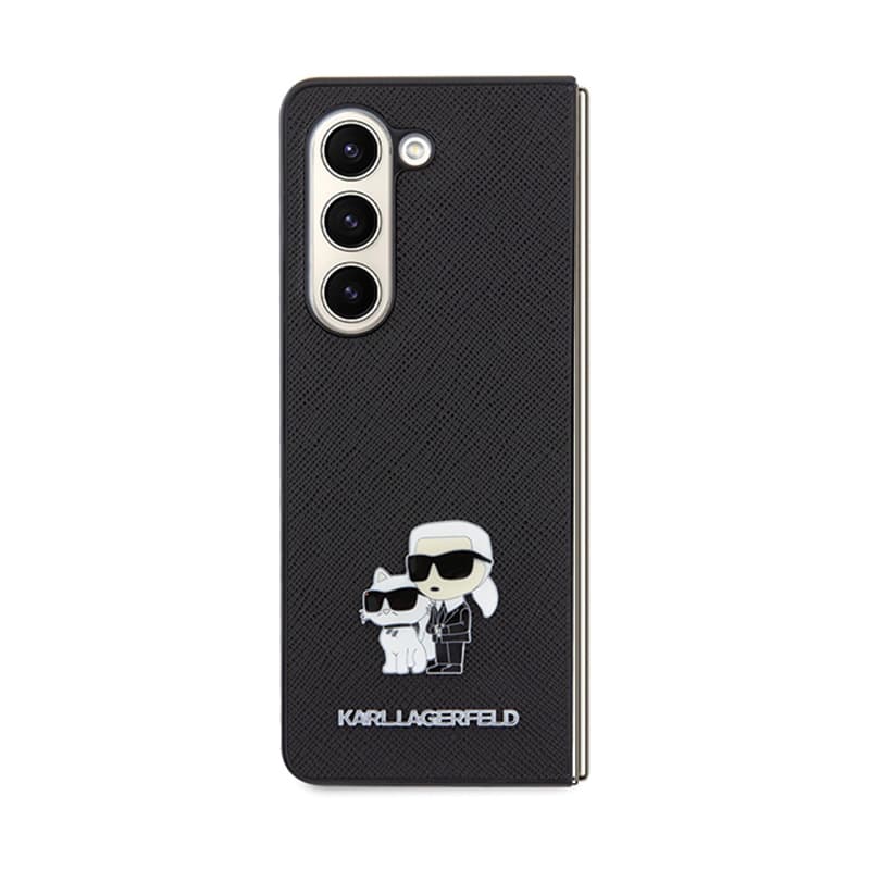 Karl Lagerfeld NFT Saffiano Karl & Choupette Pin - Samsung Galaxy Z Fold 5 Case (black) 2