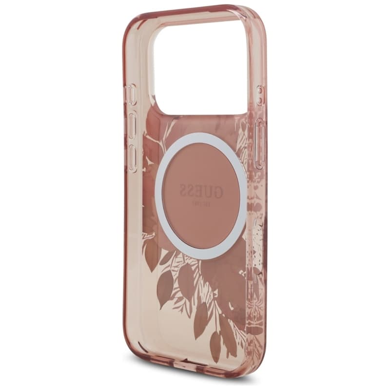 Guess IML Flowers Electro Pearl Strap MagSafe - Case iPhone 17 Pro (pink) 7