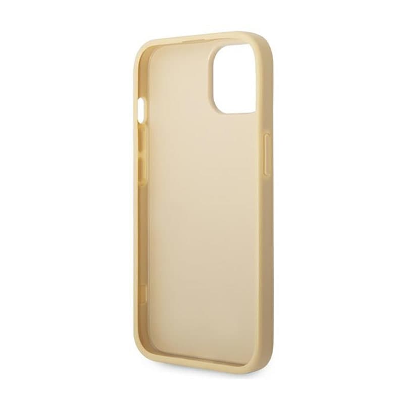Guess Glitter Flakes Metal Logo Case - Case for iPhone 14 (Gold) 7