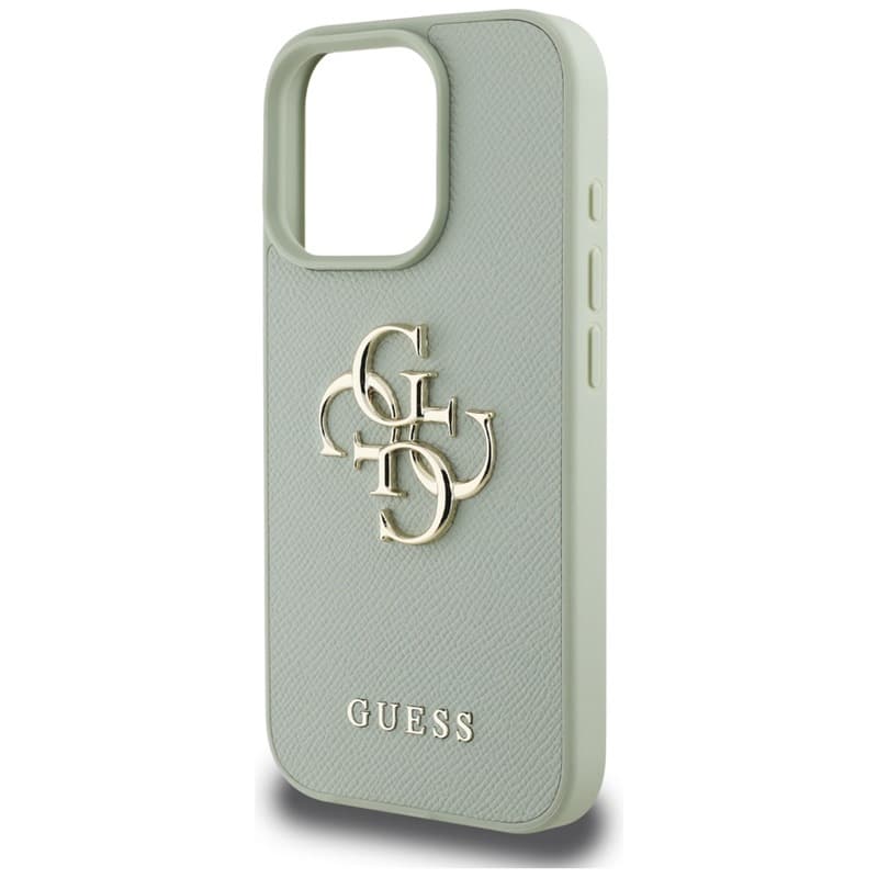 Guess Grained Big 4G Logo Small Classic Logo - Case for iPhone 16 Pro Max (green) 6