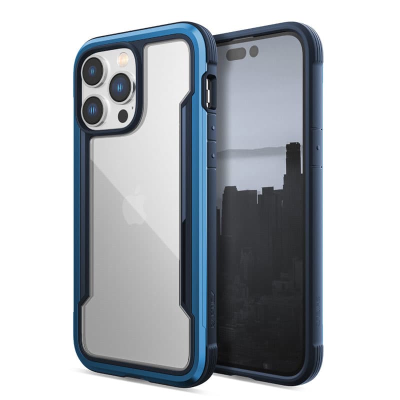 X-Doria Raptic Shield - Aluminum Case for iPhone 14 Pro Max (Drop-Tested 3m) (Marine Blue) 5