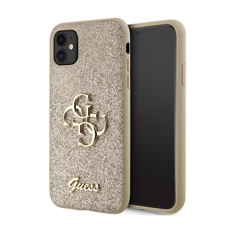 Guess Glitter Script Big 4G - Case iPhone 11 (Gold) 1