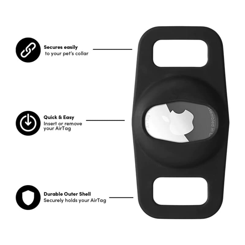 Case-Mate Dog Collar Mount - Case with Collar Mount for Apple AirTag 1 / 2 (Black) 5