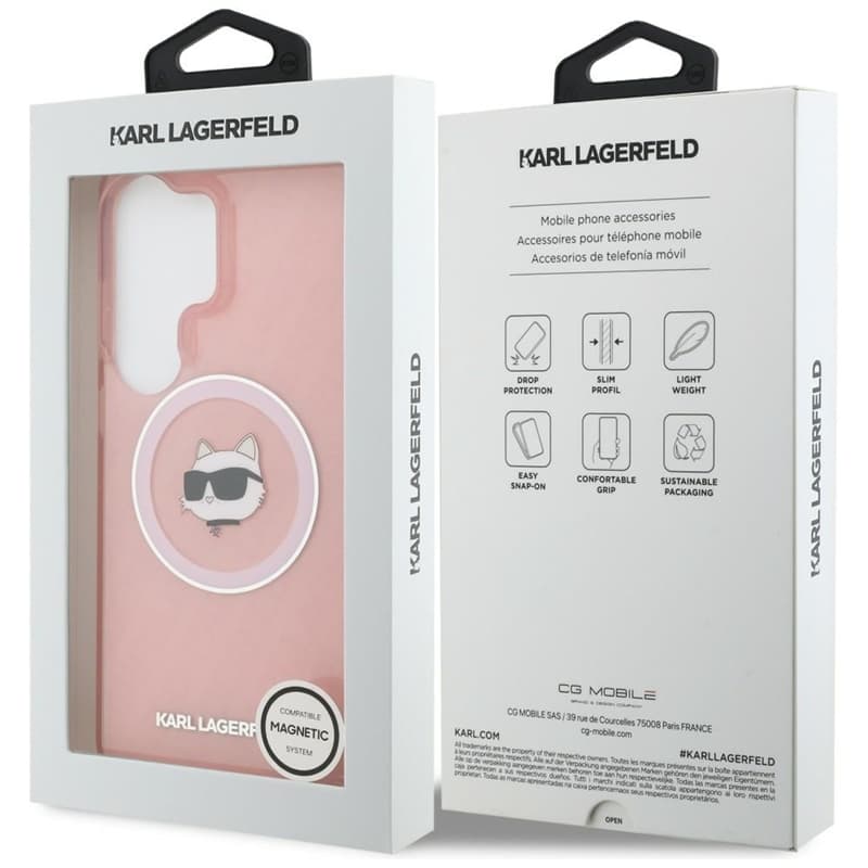 Karl Lagerfeld IML Repeated Choupette MagSafe - Samsung Galaxy S26 Ultra Case (Pink) 8