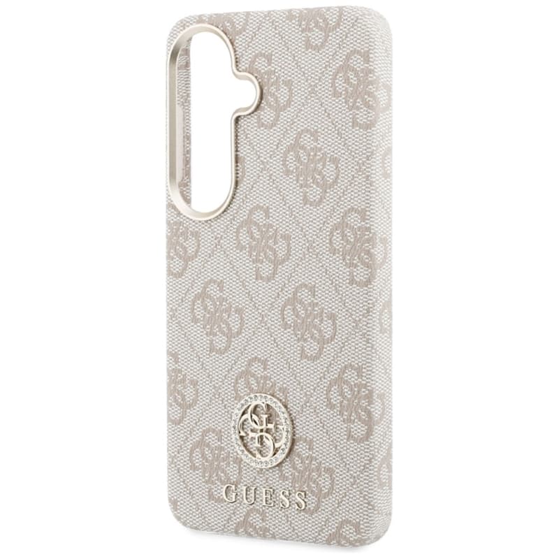 Guess 4G Rhinestone Round Logo MagSafe - Samsung Galaxy S26 Case (Pink) 6