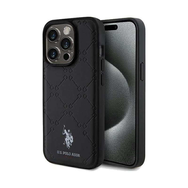 US Polo Assn Yoke Pattern  - Case iPhone 15 Pro Max (black)