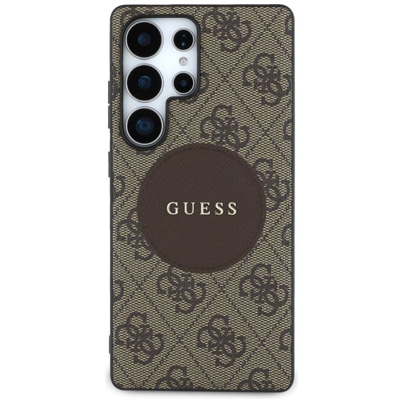 Guess 4G Round Patch Classic Logo MagSafe - Case for Samsung Galaxy S25 Ultra (brown) 3