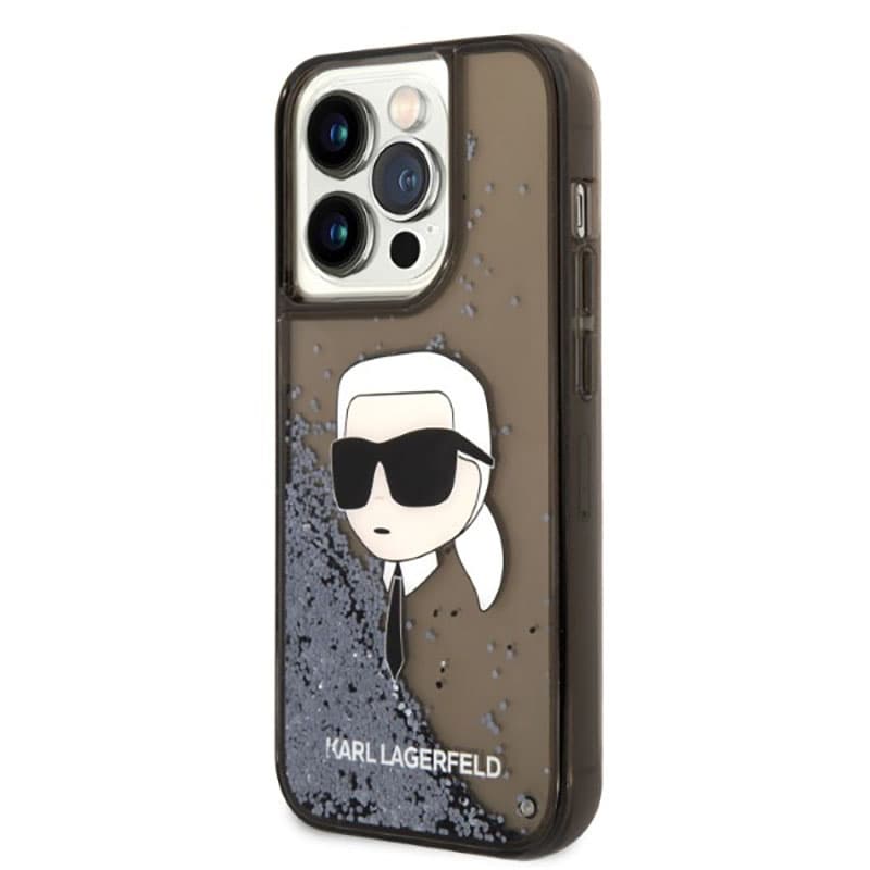 Karl Lagerfeld Liquid Glitter NFT Karl's Head - Case for iPhone 14 Pro (Black) 2