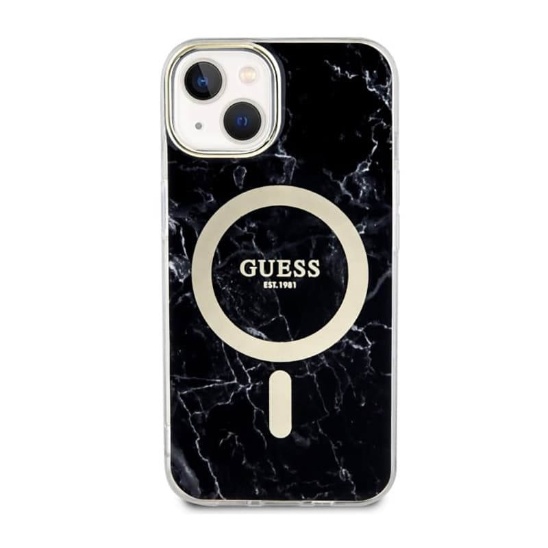 Guess Marble MagSafe - Case for iPhone 14 (Black) 3