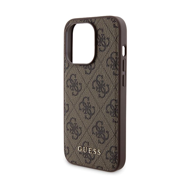 Guess Bundle Pack MagSafe 4G Metal Gold Logo - Case set + Power Bank 5000mAh MagSafe iPhone 15 Pro (brown) 6