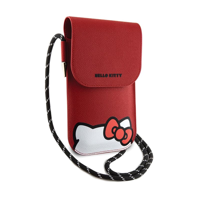Hello Kitty Leather Hiding Kitty Cord - Phone crossbody bag (red) 3