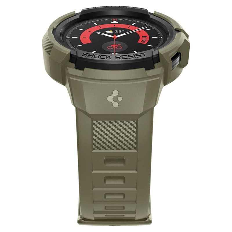 Spigen Rugged Armor Pro - Strap + case for Samsung Galaxy Watch 5 45 mm (Vintage Khaki) 6