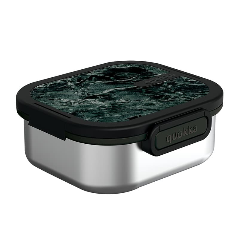 Quokka Kai - Stainless Steel Food Container/Lunchbox (Black Marble)