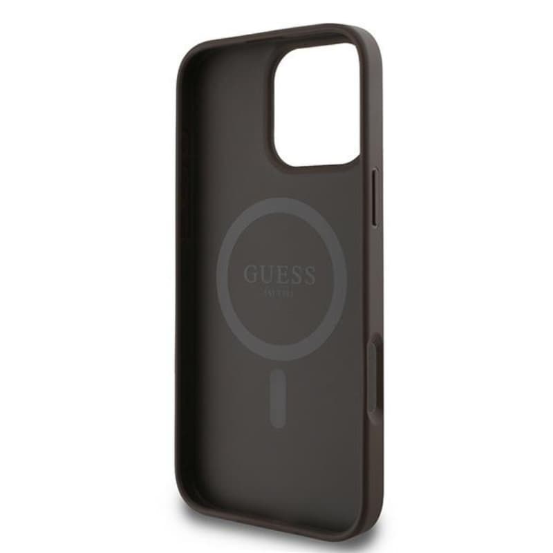 Guess 4G Ring Classic Logo MagSafe - Case for iPhone 16 Pro (brown) 7