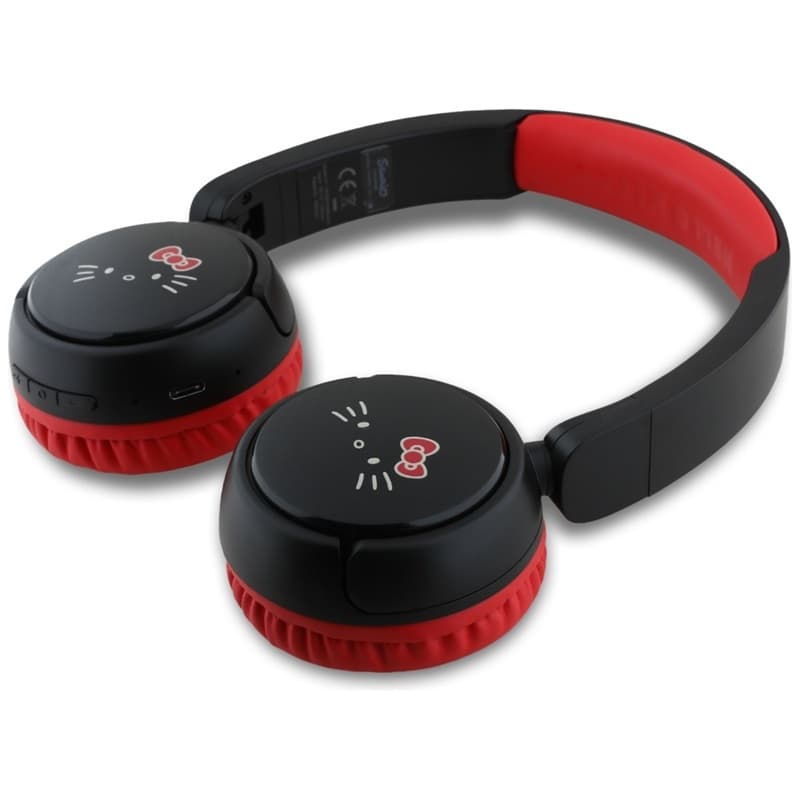 Hello Kitty Face Logo - Wireless Over-Ear Bluetooth Headphones V5.3 (Red) 4