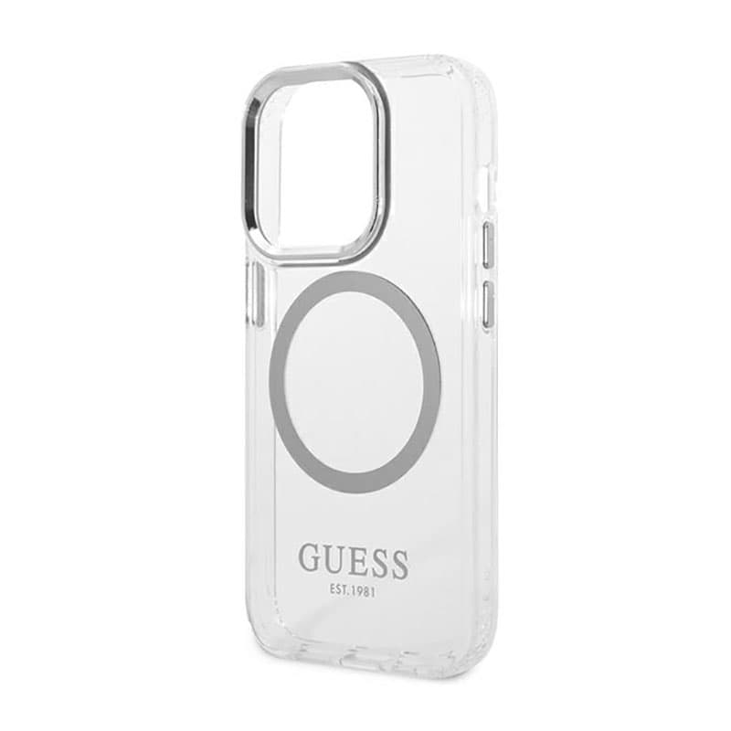 Guess Metal Outline MagSafe - Case for iPhone 14 Pro (Clear) 6