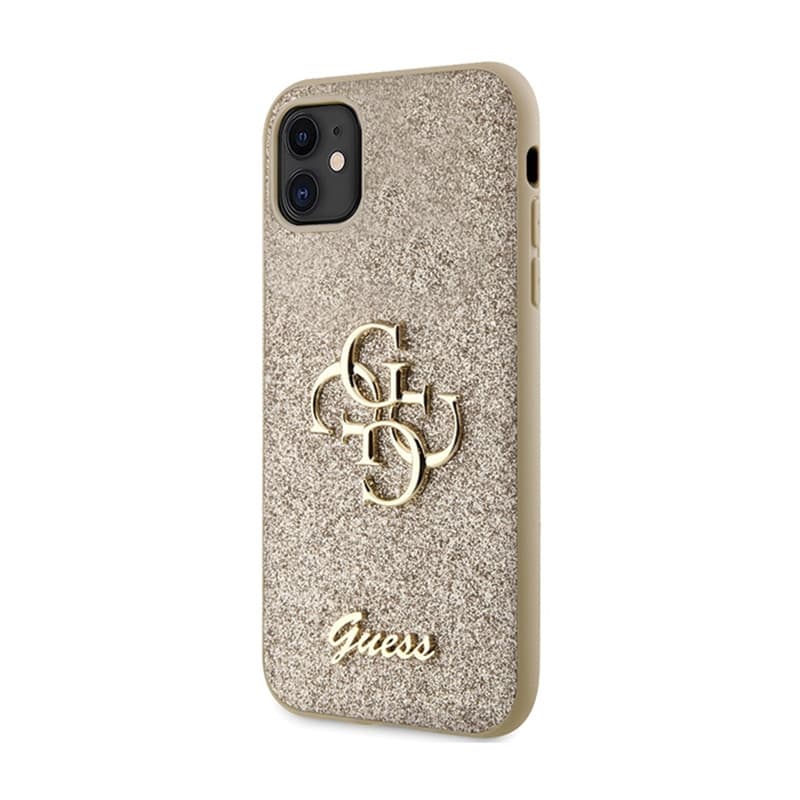Guess Glitter Script Big 4G - Case iPhone 11 (Gold) 2