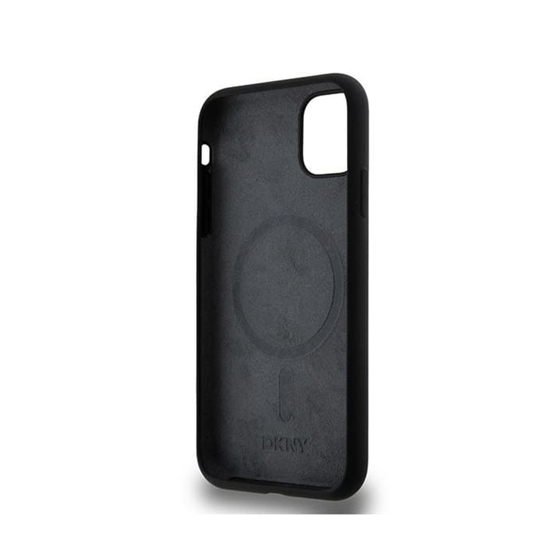 DKNY Liquid Silicone White Printed Logo MagSafe - Case for iPhone 11 (black) 7