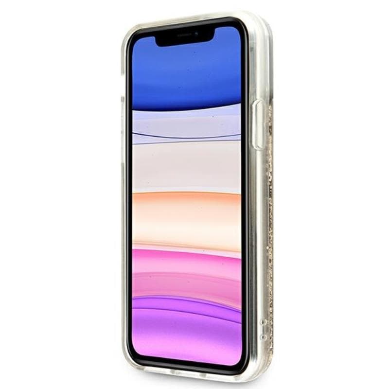 Guess Liquid Glitter 4G Big Logo - Case for iPhone 11 (gold) 7