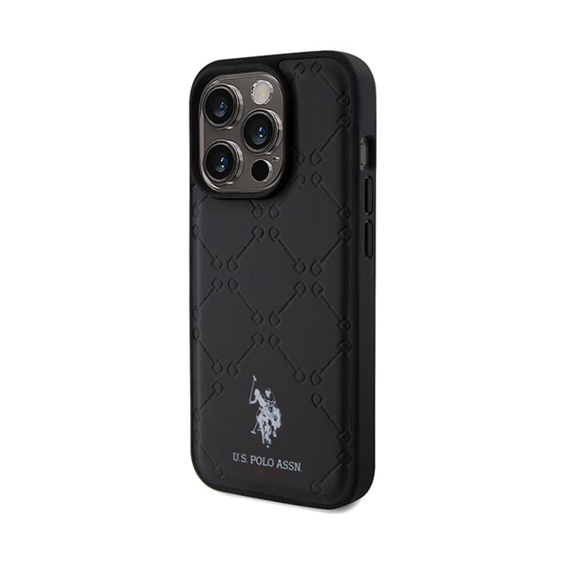 US Polo Assn Yoke Pattern  - Case iPhone 15 Pro Max (black) 2