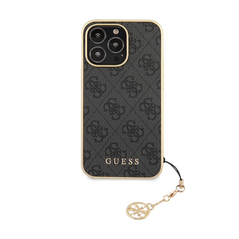 Guess 4G Charms Collection - Case for iPhone 14 Pro Max (Grey) 3