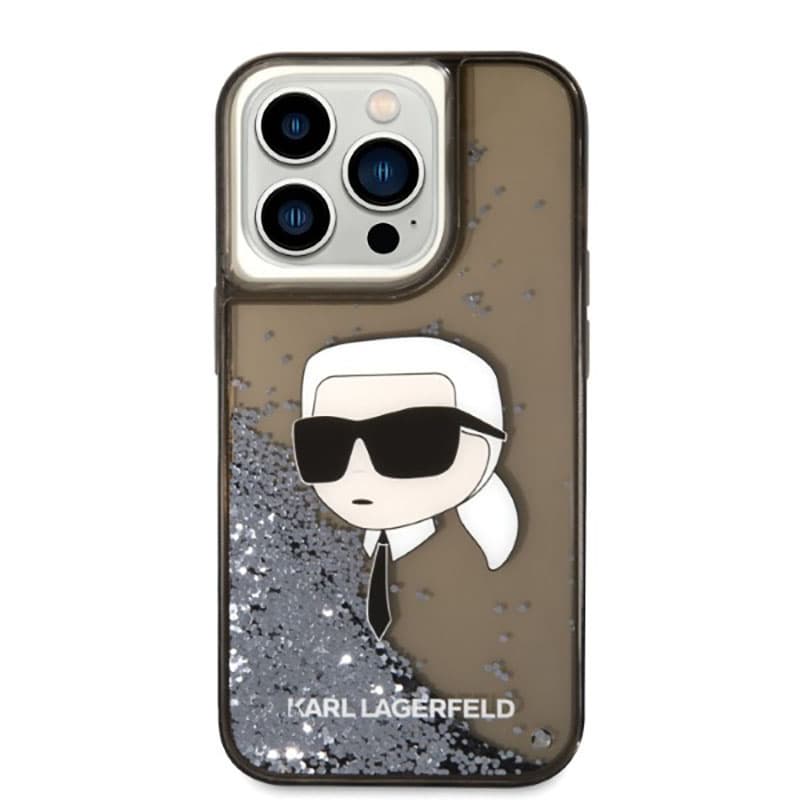 Karl Lagerfeld Liquid Glitter NFT Karl's Head - Case for iPhone 14 Pro (Black) 3