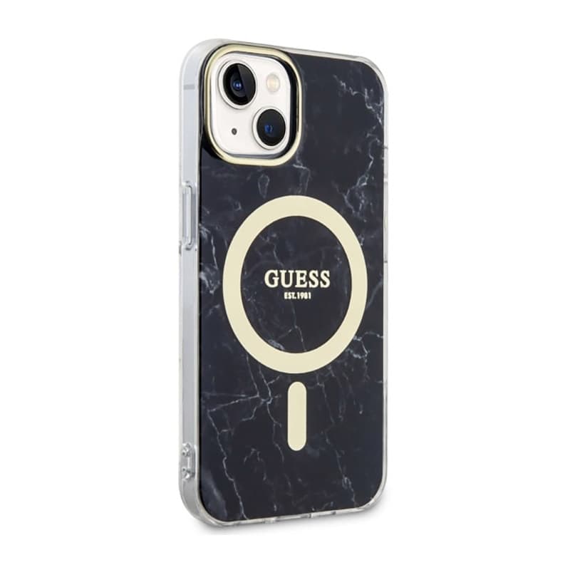 Guess Marble MagSafe - Case for iPhone 14 (Black) 4