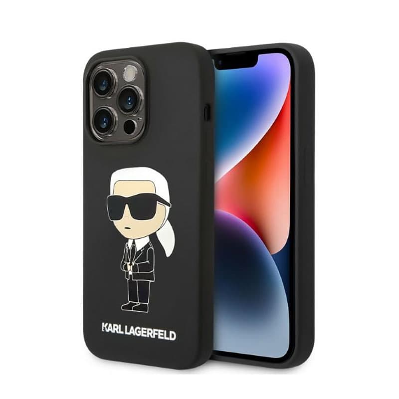 Karl Lagerfeld Silicone NFT Ikonik - Case for iPhone 14 Pro (Black) 1