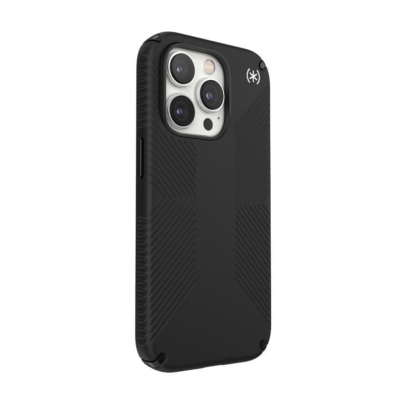 Speck Presidio2 Grip - Anti-slip iPhone 14 Pro Case (Black / Black / White) 5