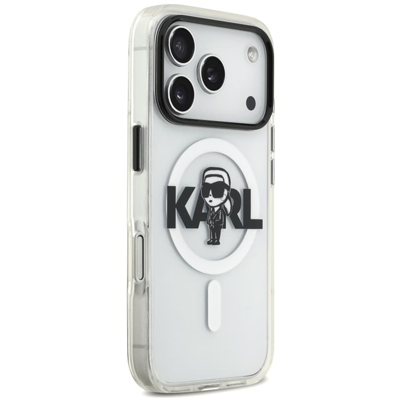 Karl Lagerfeld IML Karl Sketch Logo MagSafe - Case iPhone 17 Pro (Clear) 4