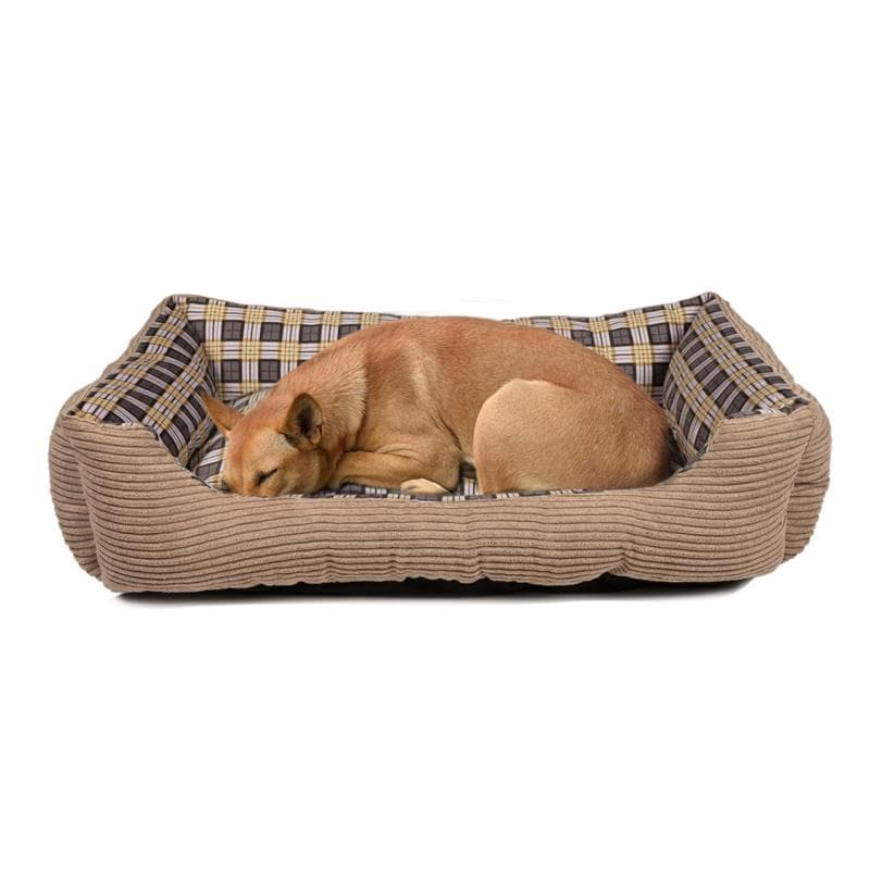 Soft bed sofa for a dog 75 x 58 x 19 cm size. L (beige) 3