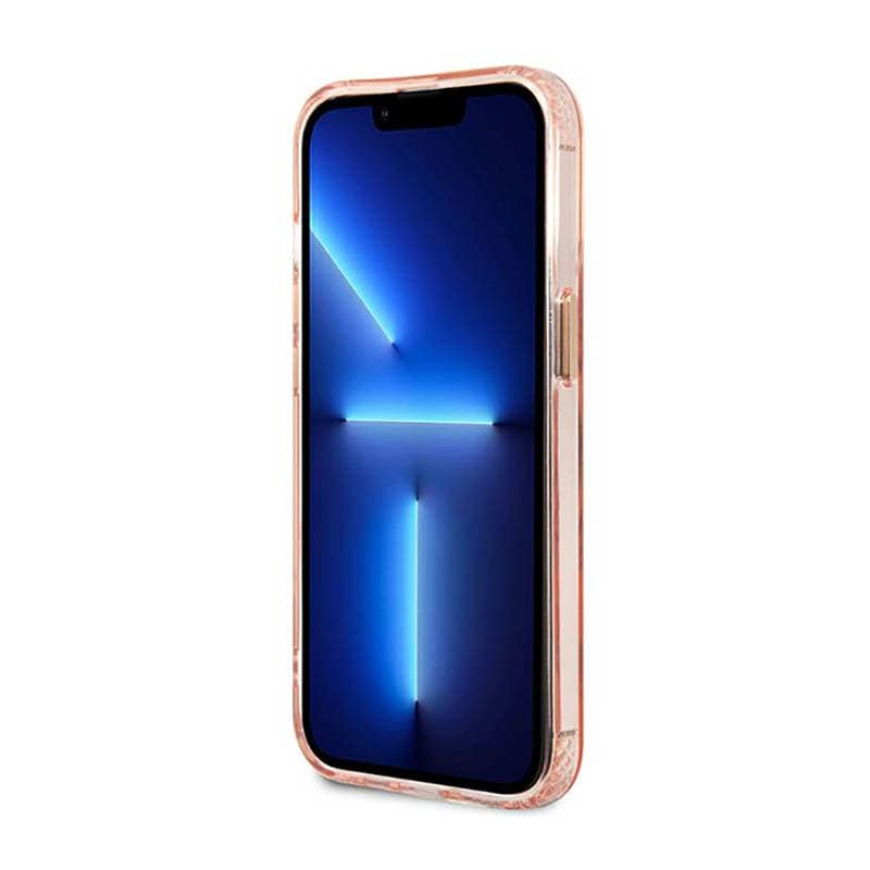 Guess Gold Outline Translucent MagSafe - Case for iPhone 13 Pro Max (Pink) 5