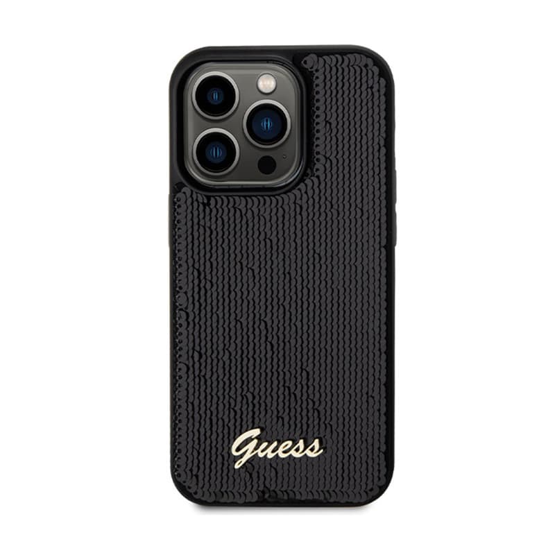 Guess Sequin Script Metal - Case for iPhone 13 Pro (black) 3