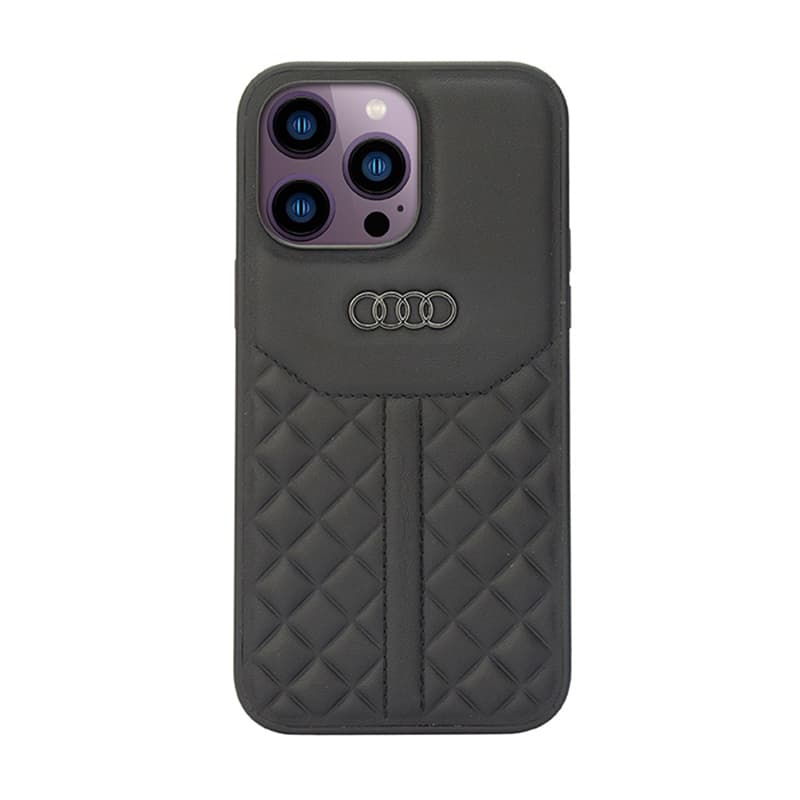 Audi Genuine Leather - Case for iPhone 14 Pro Max (Black) 2