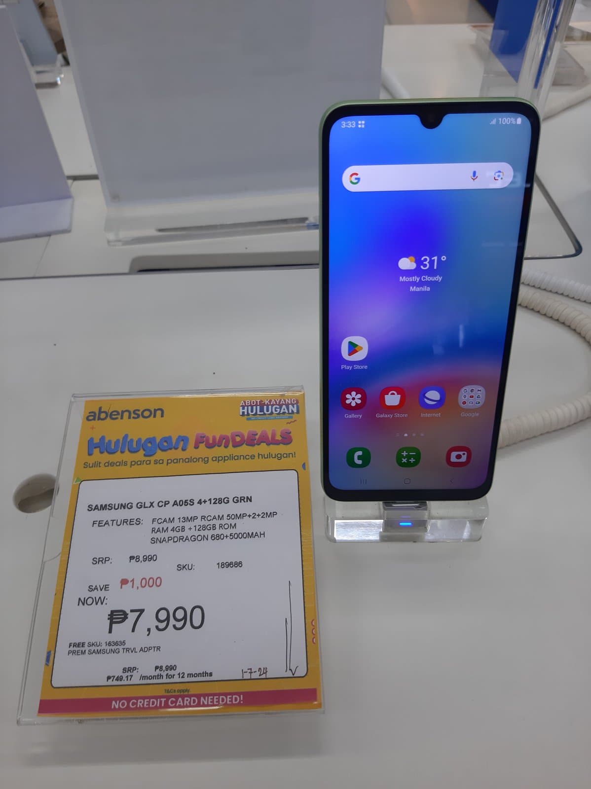 Galaxy A05s remontas Vilniuje