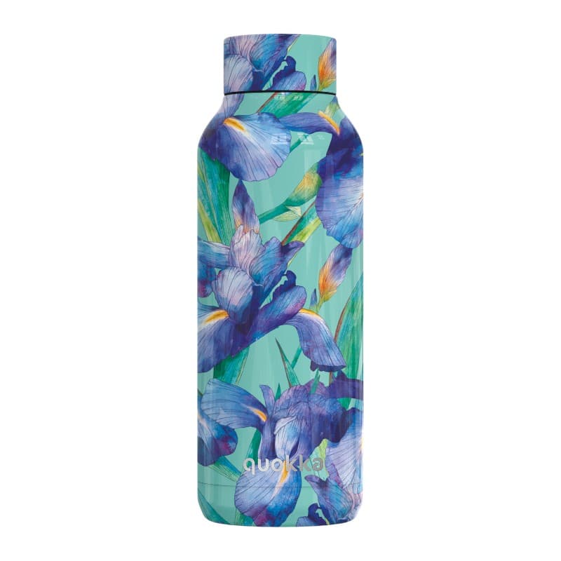 Quokka Solid - Stainless Steel Thermal Bottle 510 ml (Blue Irises) 1