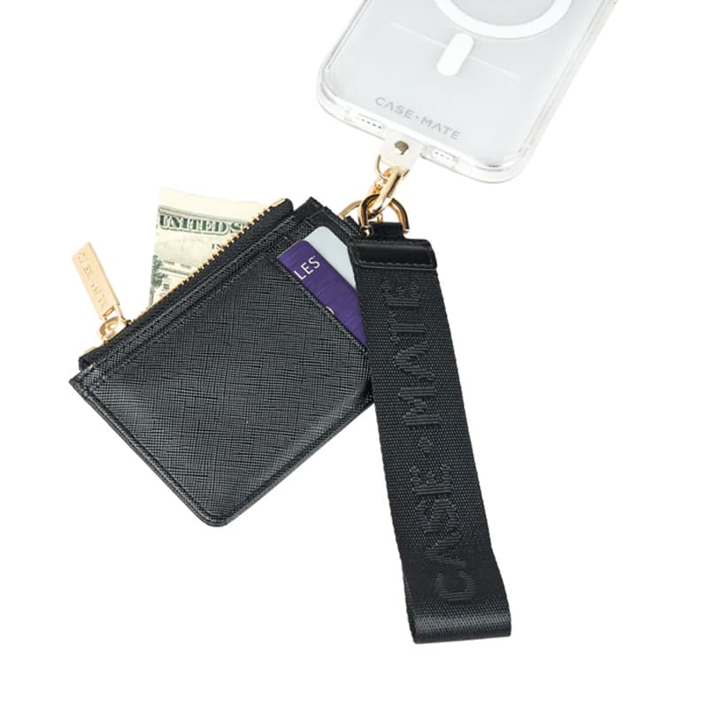 Case-Mate Essential Phone Strap with Wallet - Universal phone strap with wallet (Black) 1