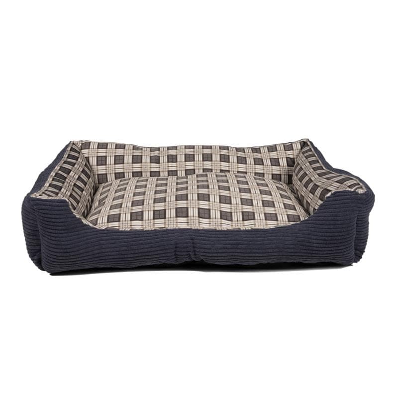Soft bed sofa for a dog 75 x 58 x 19 cm size. L (navy blue) 1