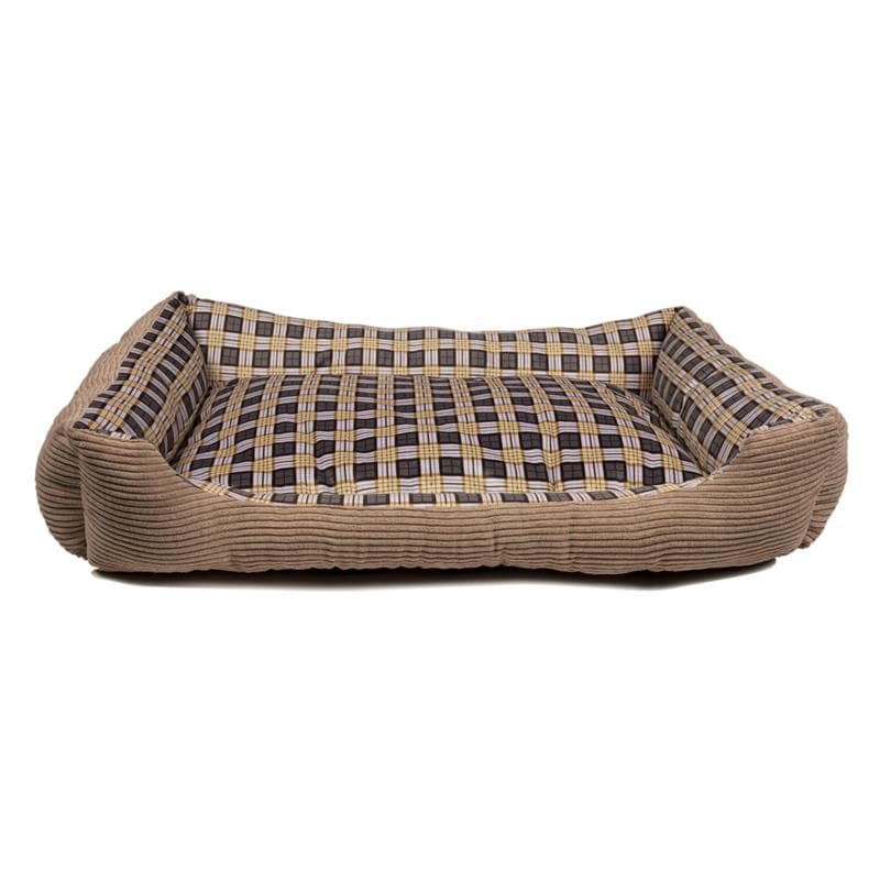 Soft bed sofa for a dog 90 x 70 x 20 cm, size XL (beige) 1